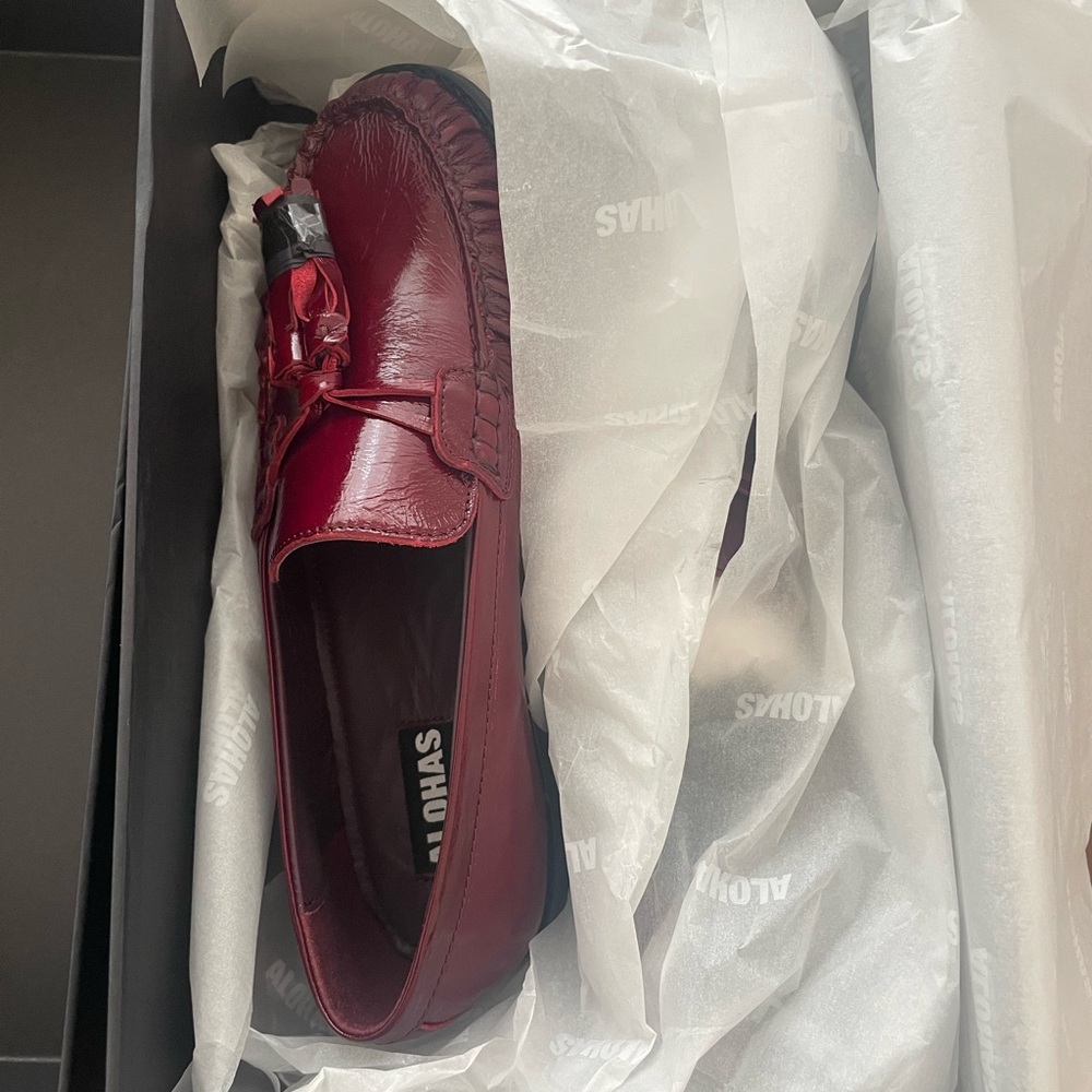 ALOHAS Burgundy Marietta Onix Leather Loafer - Picture 6 of 6